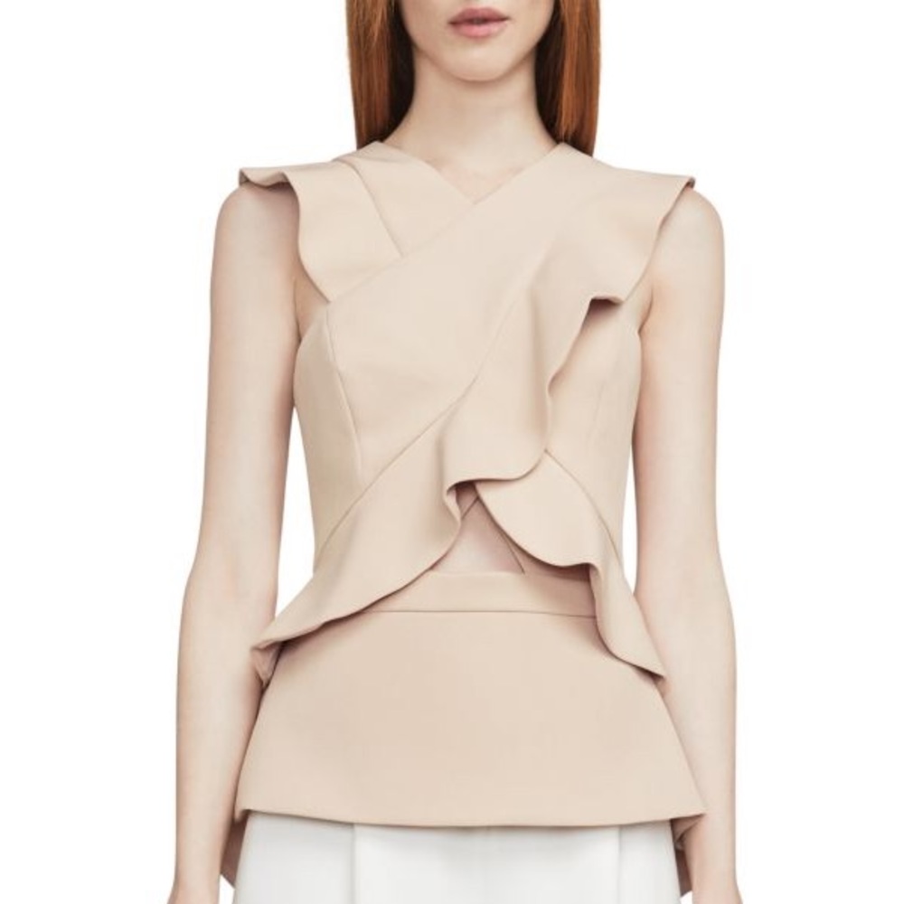 BCBGMAXAZRIA
Irena Ruffle Cutout Top size medium